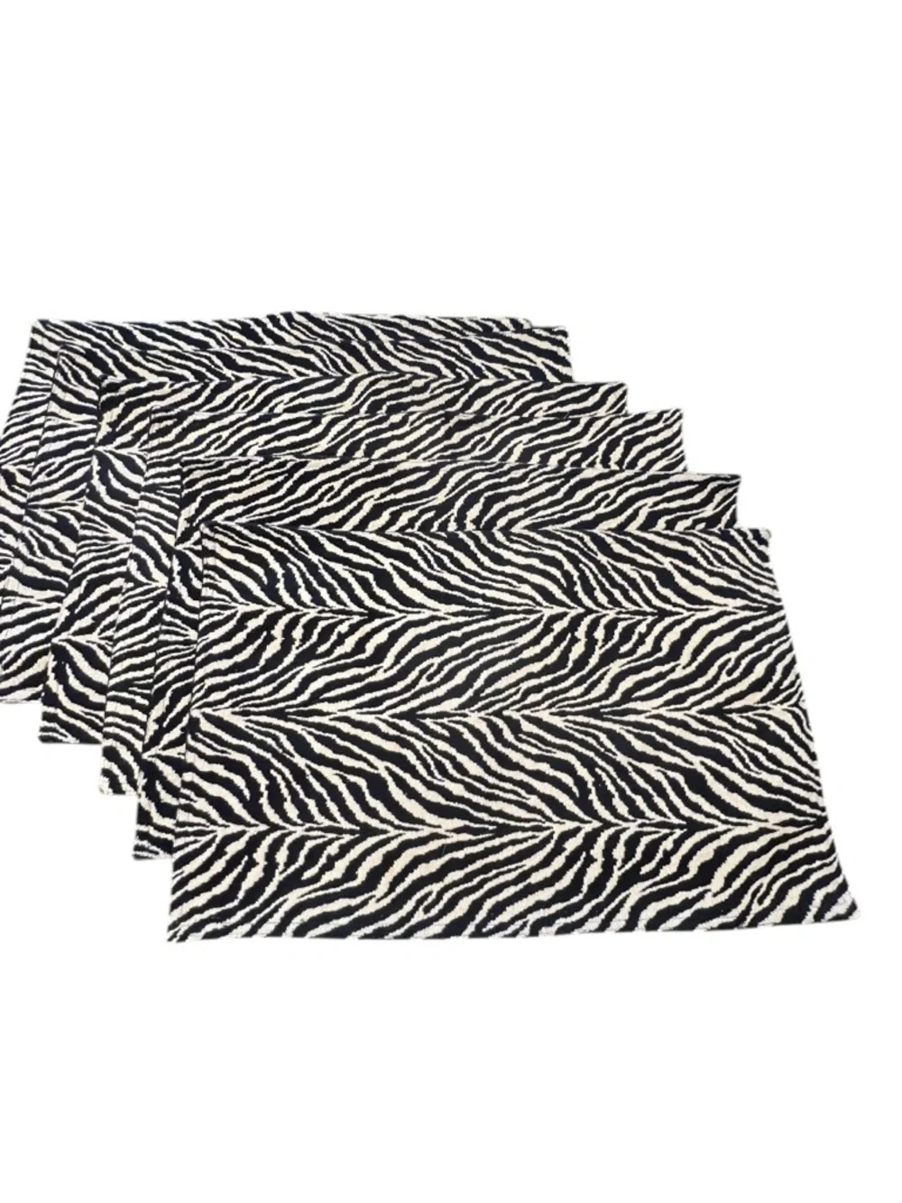 Vintage Fabric Placemats‎ Zebra Print Set Of 6 19